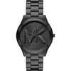 Michael Kors MK4734 Runway Slim watch with black dial and steel bracelet