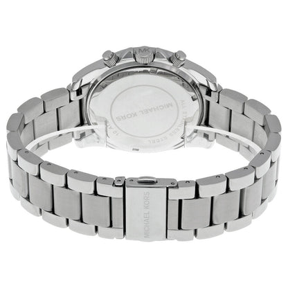 Michael Kors MK5165 caseback view showing stainless steel bracelet and deployment clasp