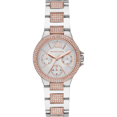 Michael Kors MK6846 Camille watch with crystal-studded bezel and two-tone bracelet