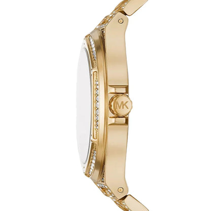 Michael Kors Oversized Lennox Pavé Gold-Tone Watch MK6991