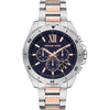 Michael Kors MK9065 Brecken watch with navy dial, rose gold and silver stainless steel bracelet