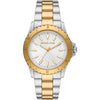 Michael Kors MK9141 Everest two-tone stainless steel watch with white dial and gold-plated bezel