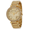Michael Kors Parker chronograph ladies watch with champagne dial and gold-tone bracelet