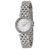 Michael Kors Petite Darci silver women's watch with white dial and crystal bezel