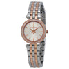 Michael Kors Petite Darci silver dial watch with rose gold and silver two-tone bracelet