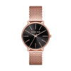 Michael Kors Pyper rose gold-tone mesh women's watch with black dial