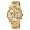Michael Kors Ritz gold-tone chronograph watch with diamond bezel and champagne dial
