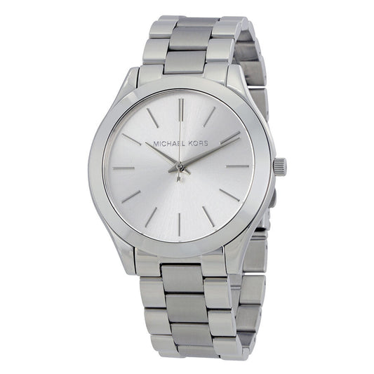 Michael Kors Runway silver dial women's watch with stainless steel bracelet