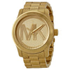 Michael Kors Runway gold-tone women's watch with champagne dial and MK logo