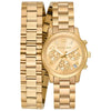 Michael Kors Runway MK7452 gold-tone chronograph women's watch with wrap bracelet