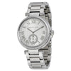 Michael Kors Skylar MK5866 silver women's watch with roman numeral dial and link bracelet