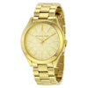 Michael Kors Slim Runway gold women's watch with champagne dial and matching gold bracelet