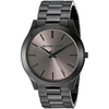 Michael Kors Slim Runway men's watch with gray dial and black-tone metal bracelet