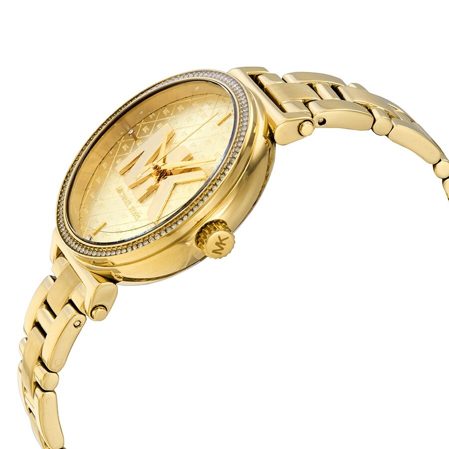 Michael Kors Sofie women's watch side angle showing bracelet and case profile