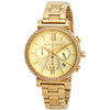 Michael Kors Sofie gold-tone chronograph watch with crystal bezel and champagne dial