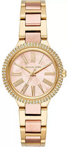 Michael Kors Taryn MK6564 two-tone women's watch with crystal bezel and pink dial