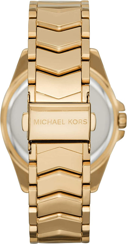 Michael Kors Whitney gold-tone women's watch caseback with Michael Kors branding