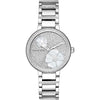Michael Kors Courtney MK3835 silver pavé dial with crystal bezel and metal bracelet