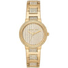 Michael Kors Gabbi gold-tone women's watch with crystal-paved dial and bracelet