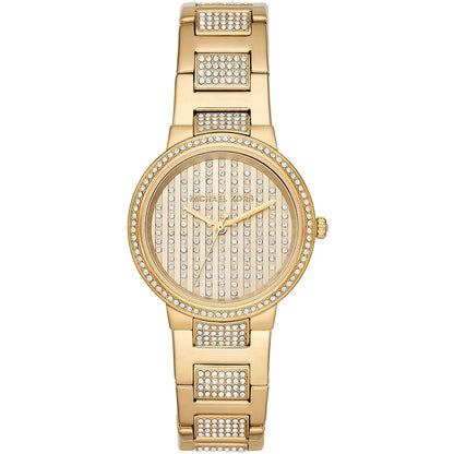 Michael Kors Gabbi gold-tone women's watch with crystal-paved dial and bracelet