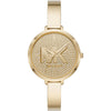 Michael Kors Charley women's watch with crystal pavé gold dial and gold-tone bracelet
