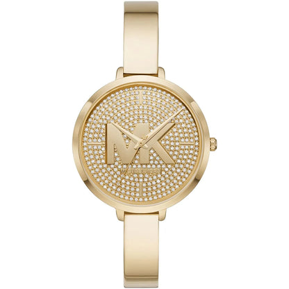 Michael Kors Charley women's watch with crystal pavé gold dial and gold-tone bracelet