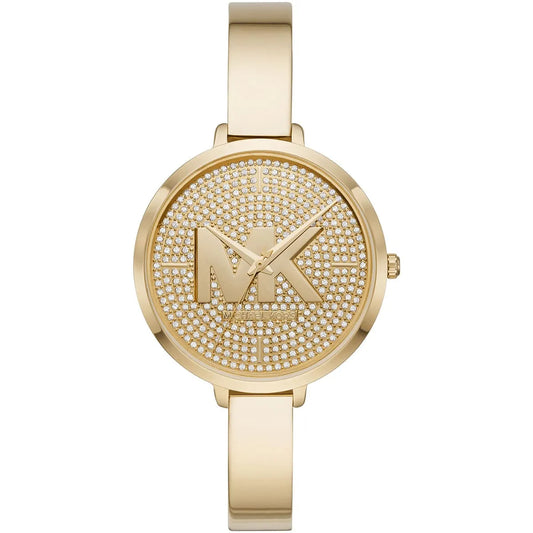 Michael Kors Charley women's watch with crystal pavé gold dial and gold-tone bracelet
