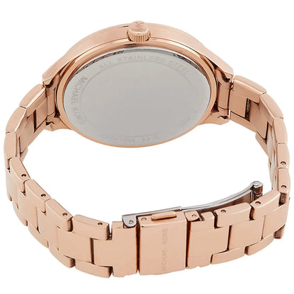 Michael Kors Slim Runway rose gold stainless steel link bracelet with deployment clasp