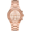 Michael Kors Raquel chronograph women's watch with rose gold-tone stainless steel case and matching bracelet