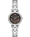 Michael Kors Laney MK4894 silver women's watch with brown dial and silver bracelet