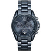 Michael Kors Bradshaw chronograph watch with navy blue dial and stainless steel bracelet