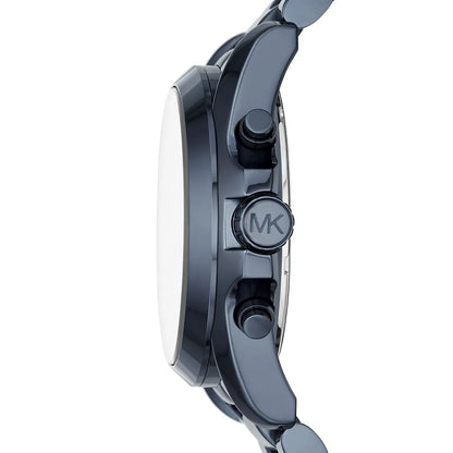 Michael Kors Bradshaw chronograph watch side profile showing case thickness and crown