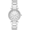 Michael Kors Parker Mini multifunction watch with white dial and crystal-set bezel