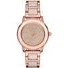 Michael Kors Kinsley MK6432 rose gold women's watch with crystal-paved dial and acetate strap