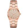 Michael Kors Channing MK6624 rose gold watch with glitter dial and stainless steel bracelet