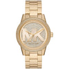 Michael Kors Ritz MK6862 gold-tone women's watch with crystal pave dial and three-hand movement
