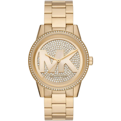 Michael Kors Ritz MK6862 gold-tone women's watch with crystal pave dial and three-hand movement