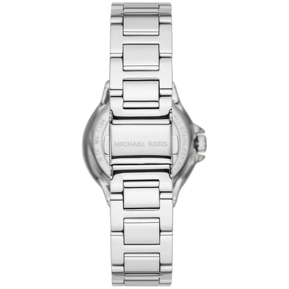 Michael Kors Camille MK7198 case back showing stainless steel construction and branding
