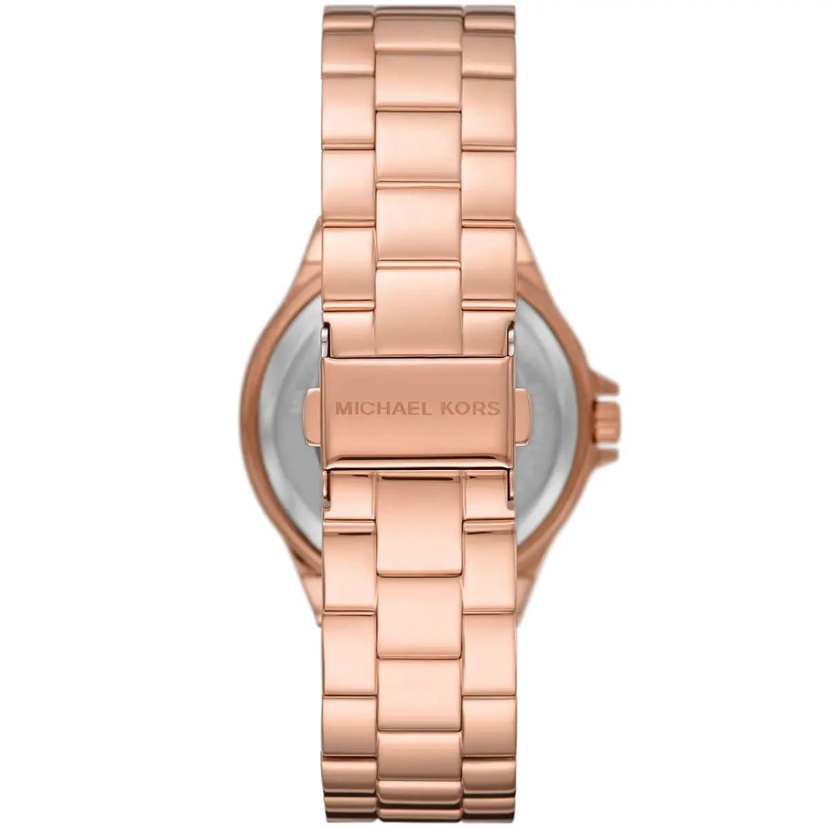 Michael Kors Lennox rose gold metal bracelet with link design and Michael Kors engraving