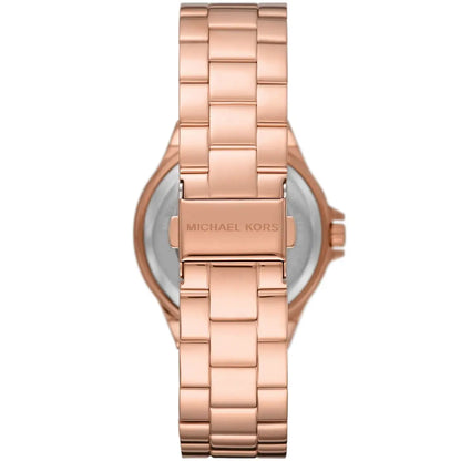 Michael Kors Lennox rose gold metal bracelet with link design and Michael Kors engraving