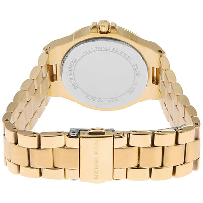 Michael Kors Mini Lennox watch shown from rear caseback and bracelet view