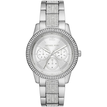 Michael Kors Oversized Tibby Pavé Silver-Tone Women's Watch - MK7294
