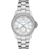 Michael Kors Everest MK7403 women's watch with white mother-of-pearl dial and crystal bezel