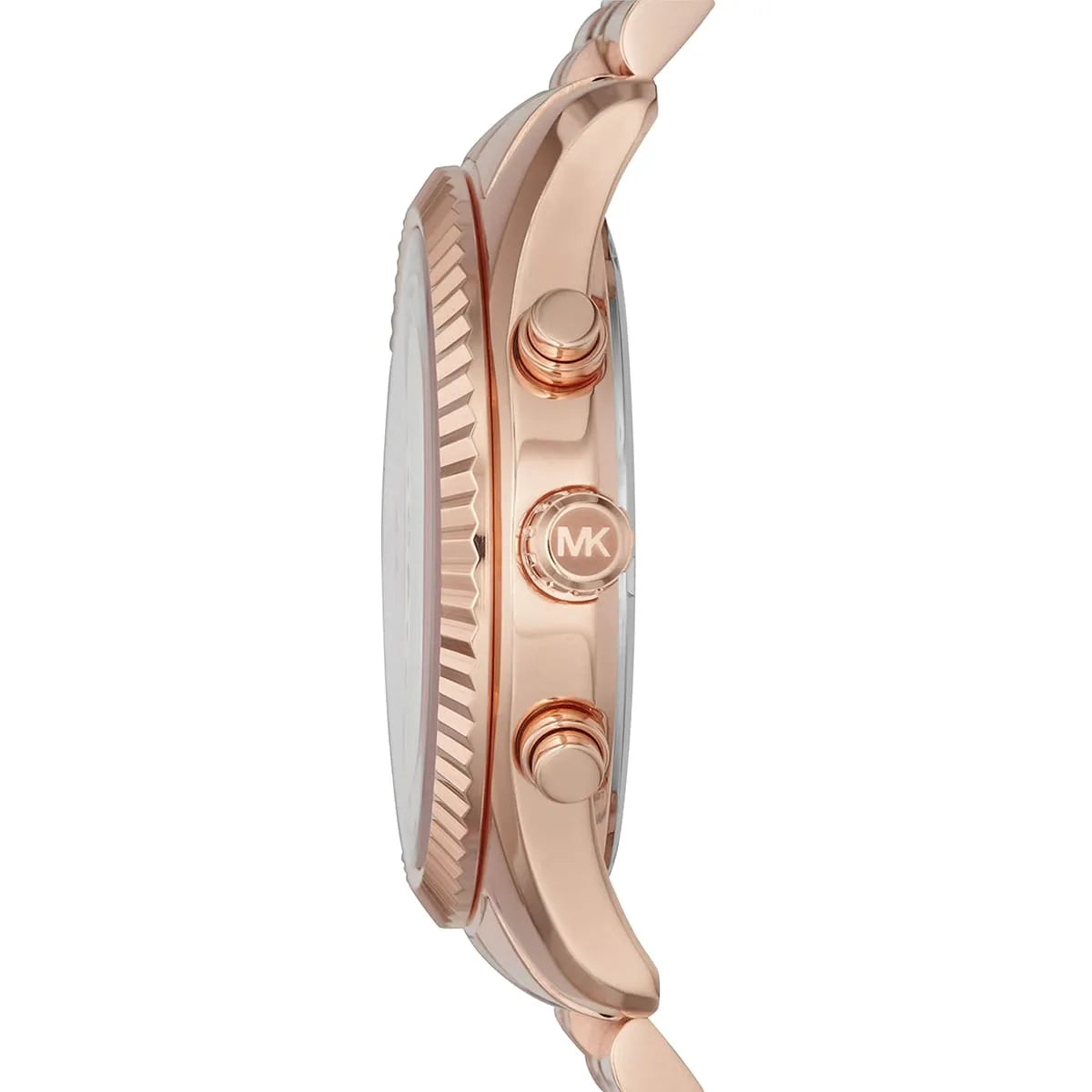 Michael Kors Lexington MK8313 watch side profile showing case thickness and crown detail