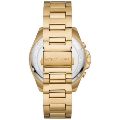 Gold-tone stainless steel bracelet of Michael Kors Brecken MK8934 watch