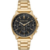 Michael Kors Sullivan gold-tone chronograph watch with black dial and gold stainless steel bracelet