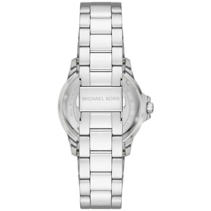Michael Kors Everest MK9079 silver stainless steel three-link bracelet with fold-over clasp