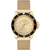 Michael Kors Everest MK9083 gold-tone men's watch with gold dial and black bezel