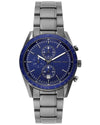 Michael Kors Warren MK9111 chronograph watch with navy blue dial and gunmetal bracelet