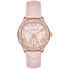 Michael Kors Sage Pavé MOP Dial and Pink Leather Strap Women's Watch - MK4820